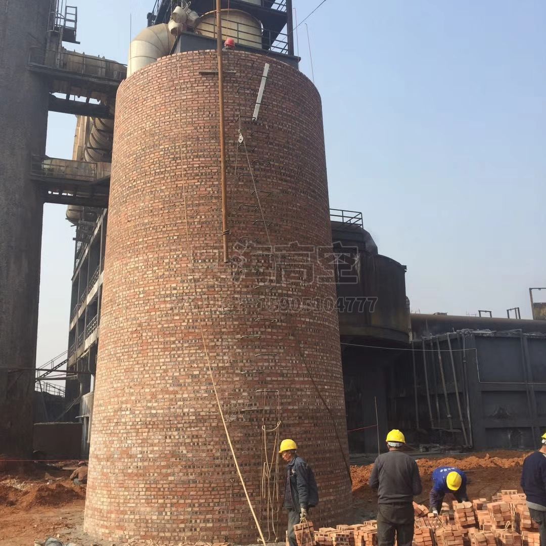 55米磚砌煙囪新建